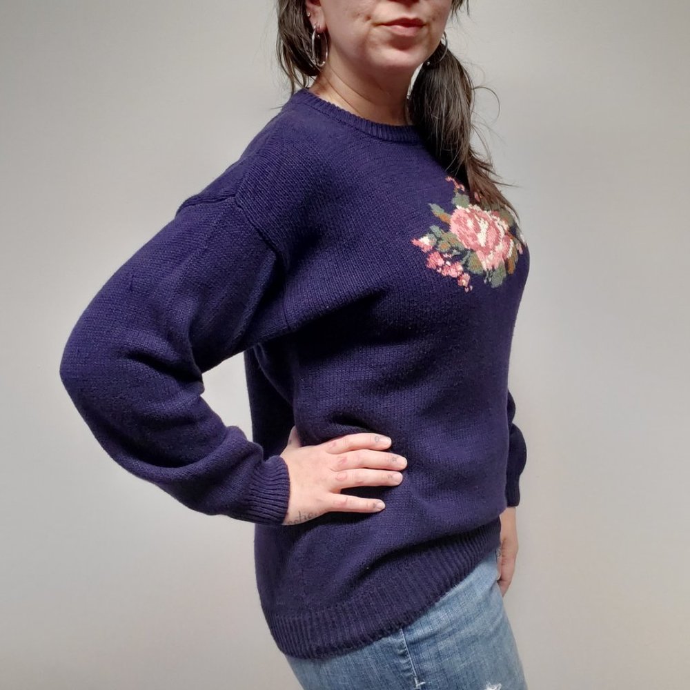 Vtg Deans of Scotland Intarsia Cottagecore Sweater - Picture 6 of 9